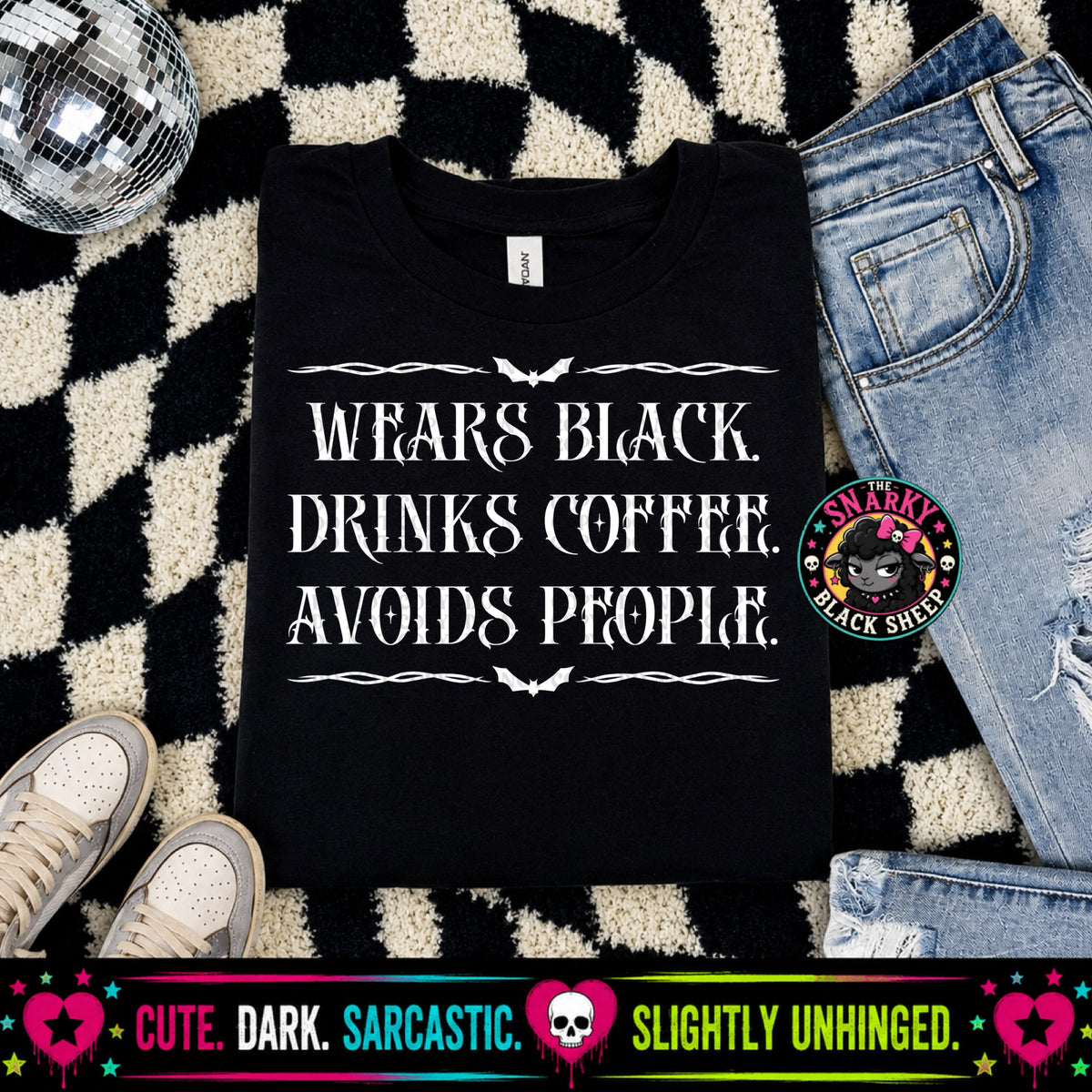 Wears Black Drinks Coffee Avoids People