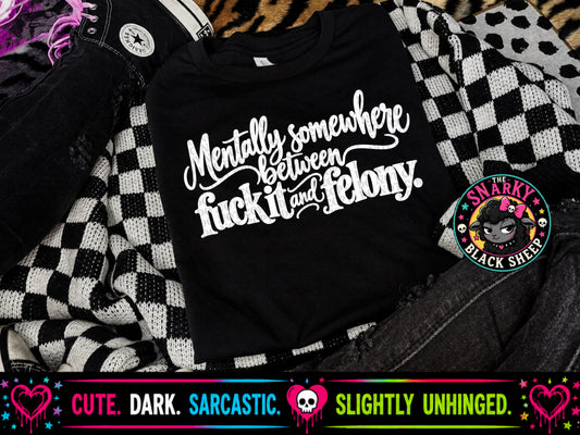 Mentally Somewhere Between Fuck It And Felony